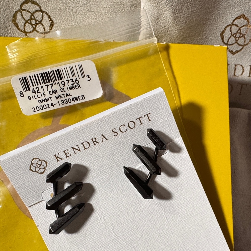 Kendra Scott Billie Ear Climber Earrings -Gunmetal
